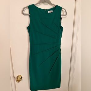 Fitted green CK dress